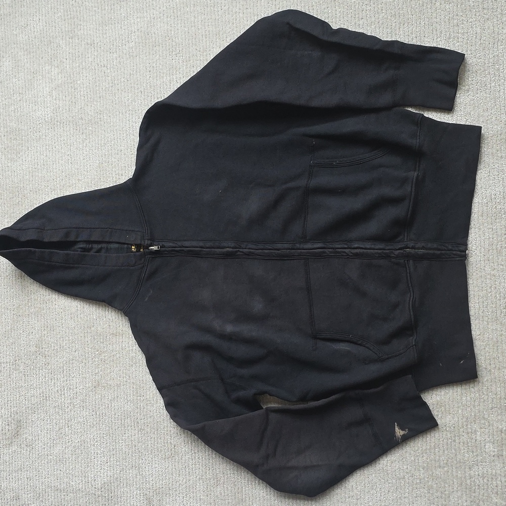 Jean Shop Black Zip-Up Hoodie Size Xs Men